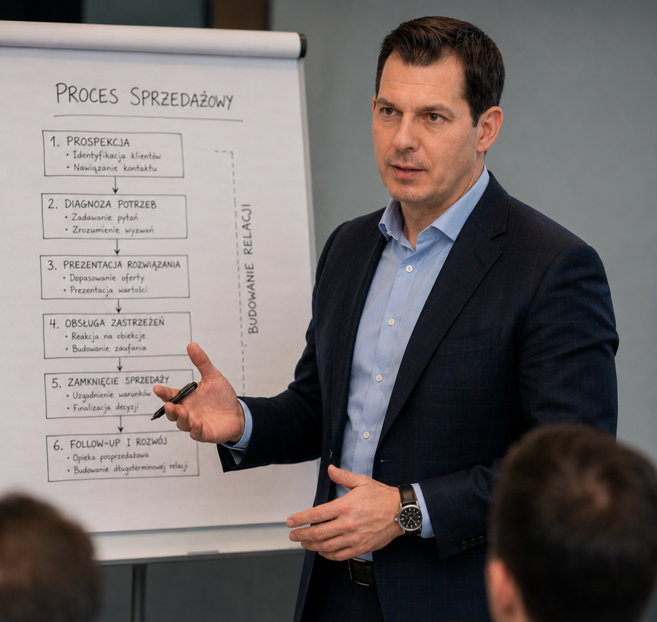 Dariusz Marcinkowski podczas prezentacji biznesowej